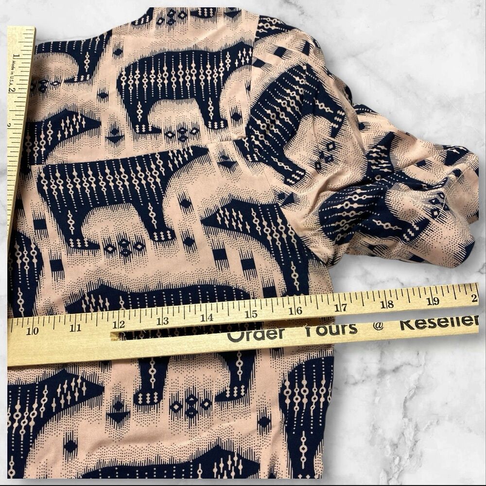 Anthropologie Maeve Zola Pink Animal Print Mini Shift Rayon Dress Women's Size 2 - Picture 5 of 10
